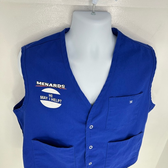 Menards Vest Large Employee Work Uniform Button Save Big Money Unisex Streetwear - Picture 4 of 10